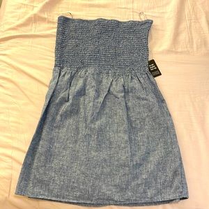 Strapless denim dress
